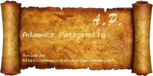 Adamecz Petronella névjegykártya